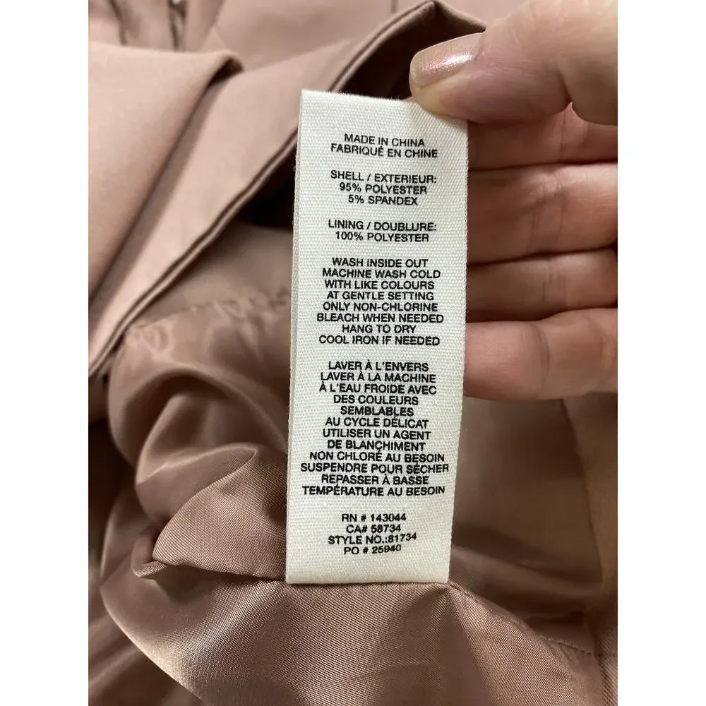 Anthropologie Avec les Filles Cropped Blazer Jacket Taupe Blush Beige Medium